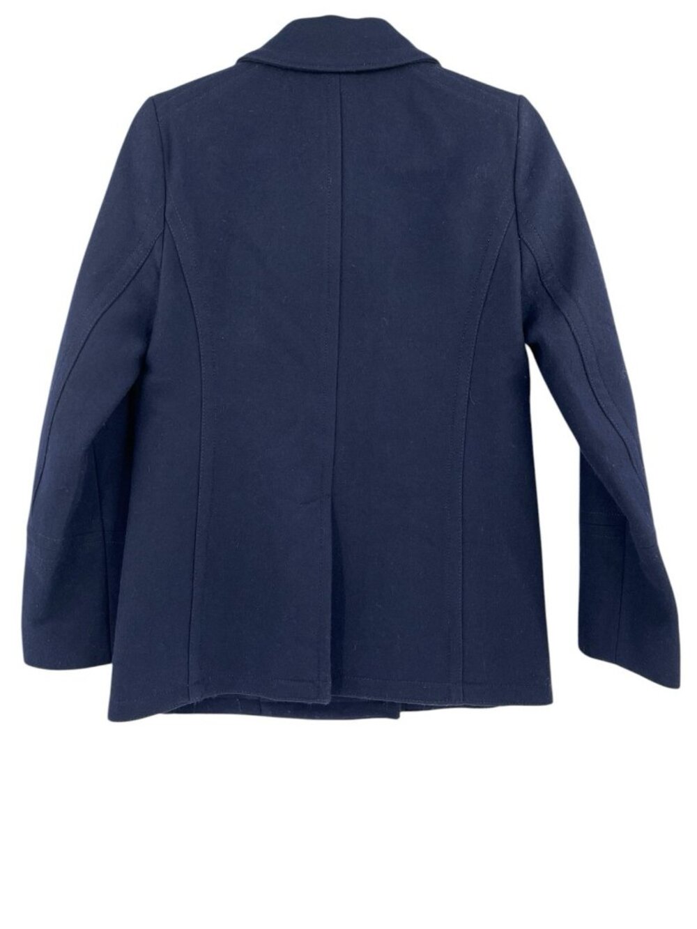 J.CREW x NELLO GORI Women's Navy Wool Cashmere Gold Button Pea Coat 2 - Picture 6 of 6